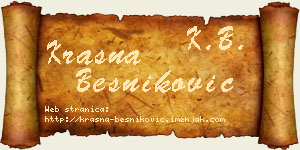 Krasna Besniković vizit kartica
